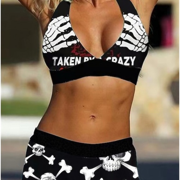 Skeleton Print Bikini Set - Picture 1 of 1